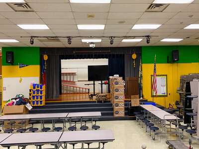 Cook Elementary School Cafeteria w/ Stage in Austin