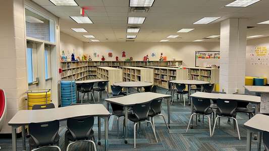 Long Cane Elementary School Media Center in LaGrange