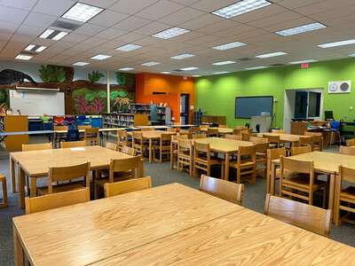 Thomas E. Weightman Middle School Library in Wesley Chapel