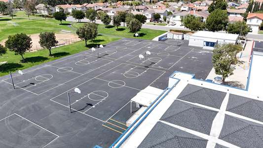 College Park Elementary School Outdoor Basketball Courts in Irvine