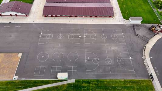 Hanline Elementary School Outdoor Basketball Courts in Ceres