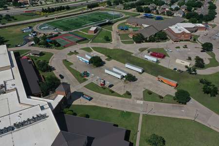 Coppell Middle School North Parking Lot - Back - CMSN in Coppell