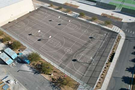 Southeast Career and Technical Academy Outdoor Basketball Courts in Las Vegas