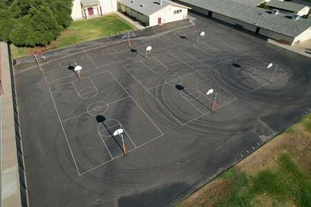 Tenaya Middle School Outdoor Basketball Courts in Fresno