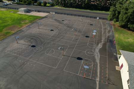 Tenaya Middle School Outdoor Basketball Courts in Fresno