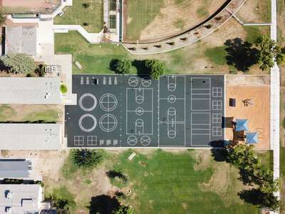 Bullard High School Outdoor Basketball Courts in Fresno