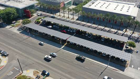 Marco Antonio Firebaugh High School Parking Lot - Solar Panels in Lynwood