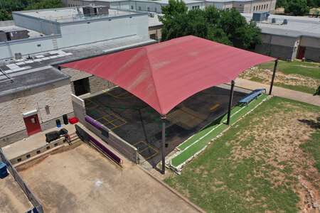 Mills Elementary School Outdoor Basketball Courts Covered in Austin 2