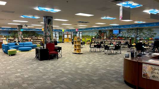 Dyer Elementary School Media Center in Dacula