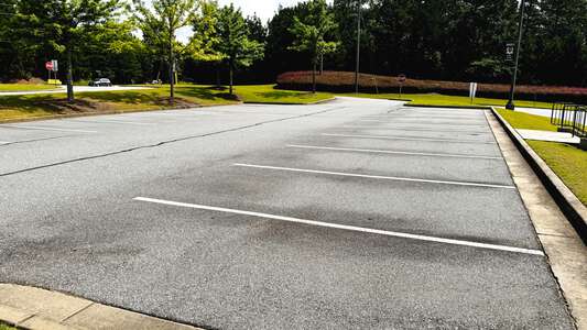 Roberts Elementary School Parking Lot - Main Front in Suwanee
