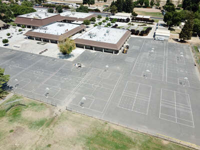 Valley Oak Middle School Outdoor Basketball Courts in Visalia