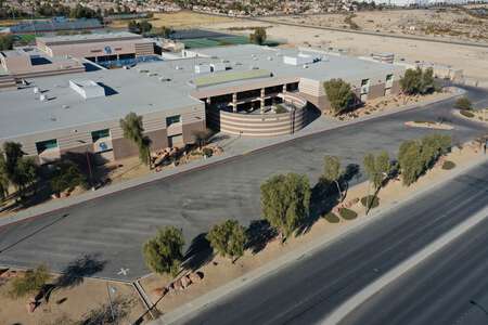 Canyon Springs High School Parking Lot - Front in North Las Vegas