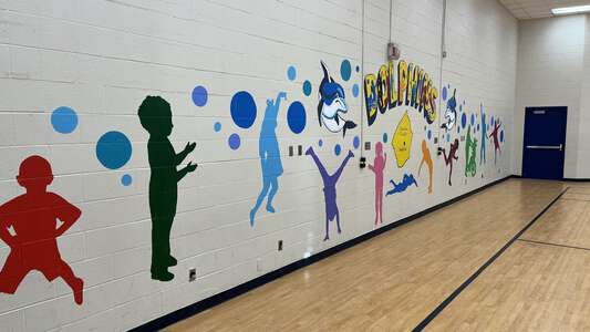 South Smithfield Elementary School Gymnatorium in Smithfield