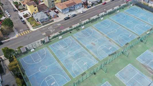 Lincoln High School Outdoor Basketball Courts in San Diego