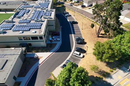 Parkside Middle School Parking Lot - Front in San Bruno