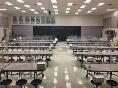 Barbara Jordan Elementary School Cafeteria in Austin