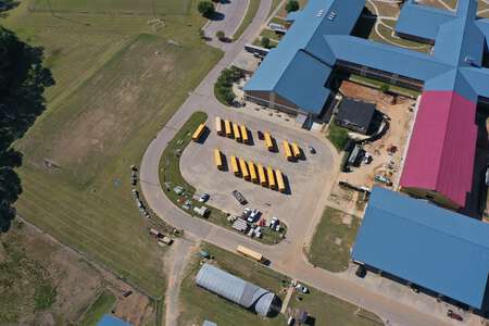 Cleveland High School Parking Lot - Bus in Clayton