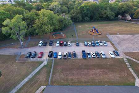 J P Starks Math Science and Technology Vanguard Parking Lot - Back in Dallas