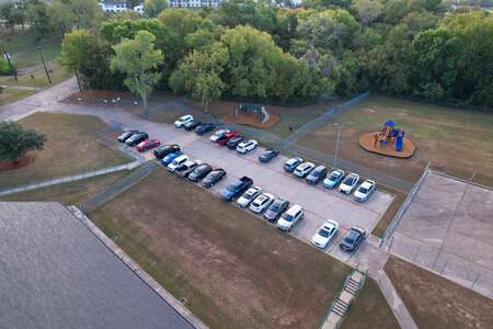 J P Starks Math Science and Technology Vanguard Parking Lot - Back in Dallas