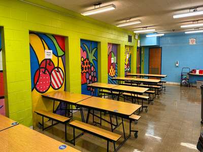 Suder Montessori Magnet Elementary School Cafeteria in Chicago