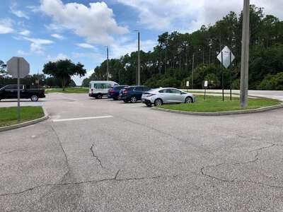 Old Kings Elementary School Parking Lot - Front in Flagler Beach
