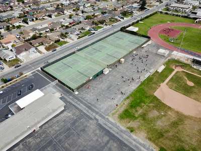 Hueneme High School Outdoor Basketball Courts in Oxnard