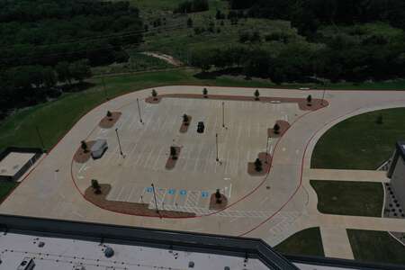 Pike Middle School Parking Lot - Rear in Justin