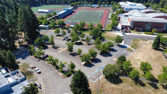 Wilsonville High School Parking Lot - Back in Wilsonville