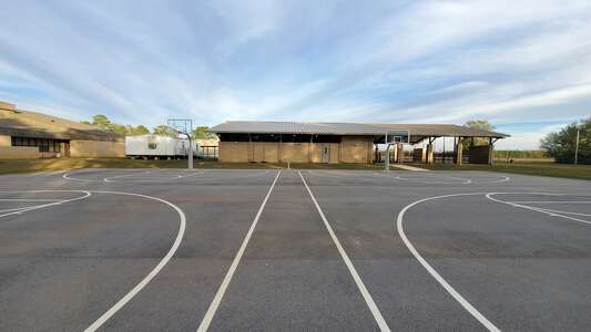 Bratt Elementary School Outdoor Basketball Courts in Century