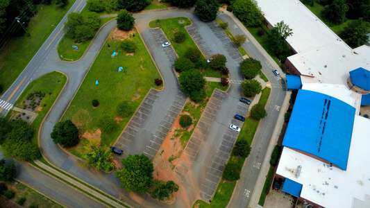 David Cox Road Elementary School Parking Lot - Front in Charlotte 2