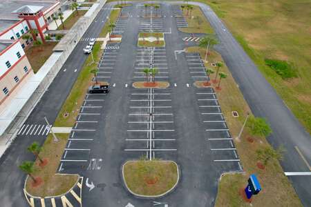 Harns Marsh Middle School Parking Lot in Lehigh Acres