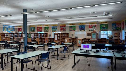 Christa McAuliffe Middle School Library in Stockton