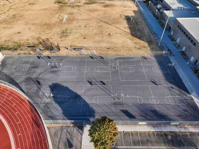 Rancho High School Outdoor Basketball Courts in North Las Vegas