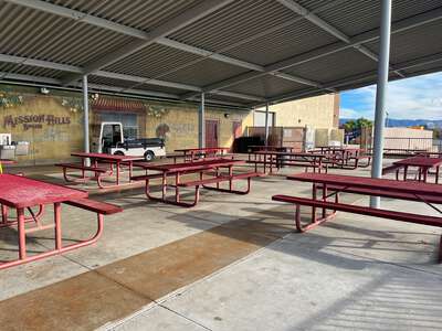 Mission Hills High School Outdoor Lunch Area in San Marcos