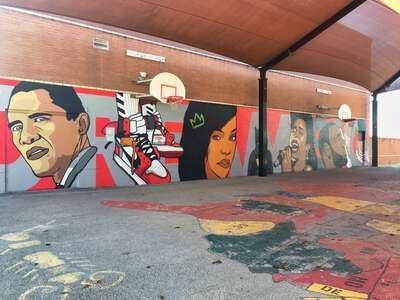 Barbara Jordan Elementary School Outdoor Basketball Courts in Austin