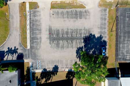 Bayshore Elementary School Parking Lot - Front in North Fort Myers