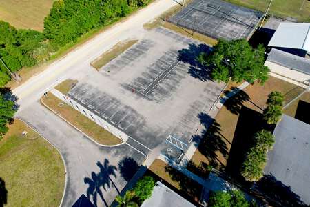 Bayshore Elementary School Parking Lot - Front in North Fort Myers