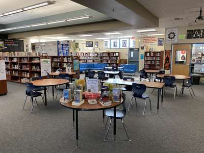 Glacier Point Middle School Library in Fresno