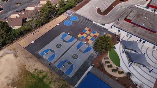 Crumpton Elementary School Blacktop / Basketball Courts in Marina