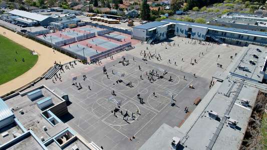 Lawson Middle School Outdoor Basketball Courts in Cupertino