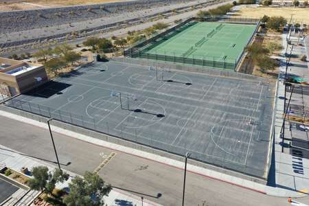 West Career and Technical Academy Outdoor Basketball Courts in Las Vegas