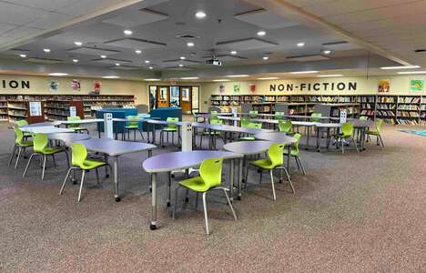 Level Creek Elementary School Media Center in Suwanee
