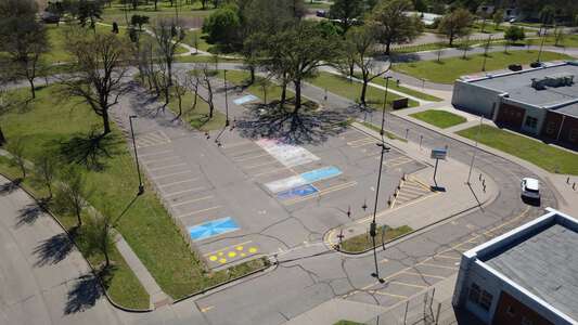 Linwood Elementary School Parking Lot - Front Large in Wichita 2