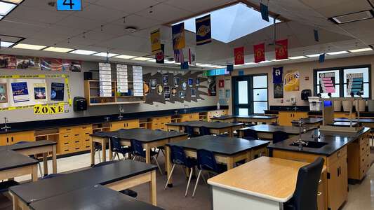 Don Juan Avila Middle School Science Room in Aliso Viejo