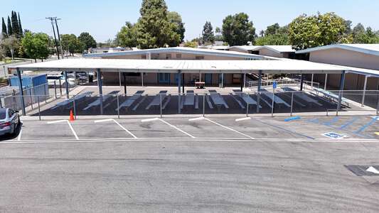 Jordan Academy of Language and Computer Science Outdoor Lunch Area in Orange
