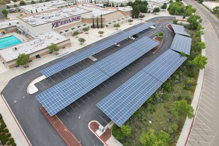 Tesoro High School Parking Lot - Front in Las Flores