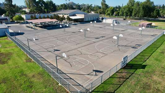 Central Middle School Outdoor Basketball Courts in Riverside