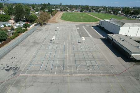 Emerson Middle School in Pomona California - Blacktop / Basketball Courts Slideshow Image 2
