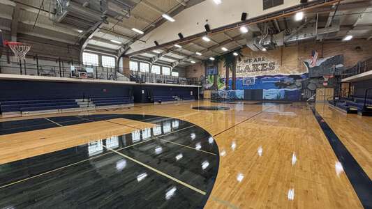 Lakes Middle School in Coeur d' Alene Idaho - Main Gym - Blue Slideshow Image 2