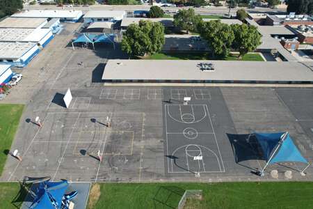 Lexington Elementary School in Pomona California - Blacktop / Basketball Courts Slideshow Image 2